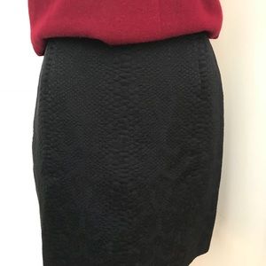 Luca Luca black textured pencil skirt